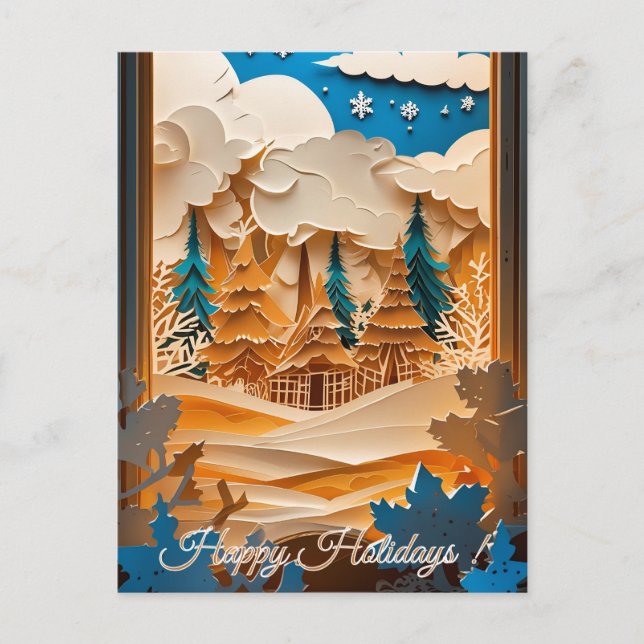 Carte Postale Winter Wonderland Salutation (Devant)