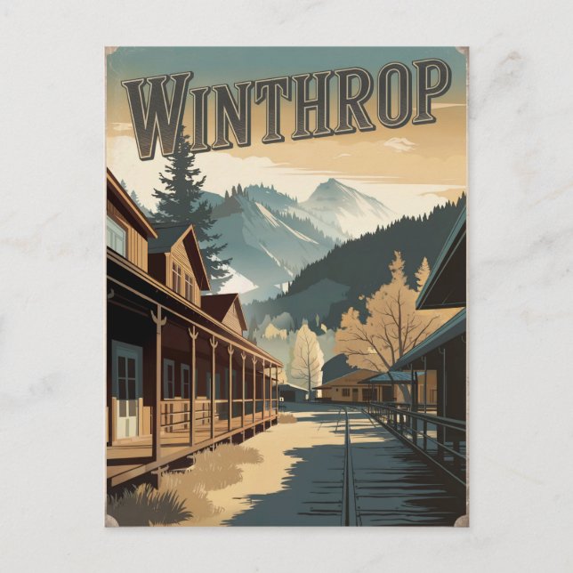 Carte Postale Winthrop Vintage (Devant)