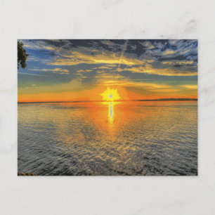 Carte Postale Wisconsin Beau Lac Sunset Pittoresque