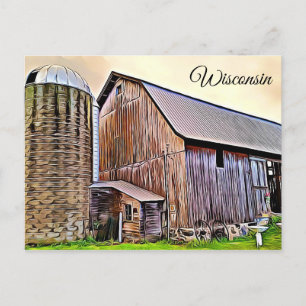 Carte postale Wisconsin Red Grange Farm