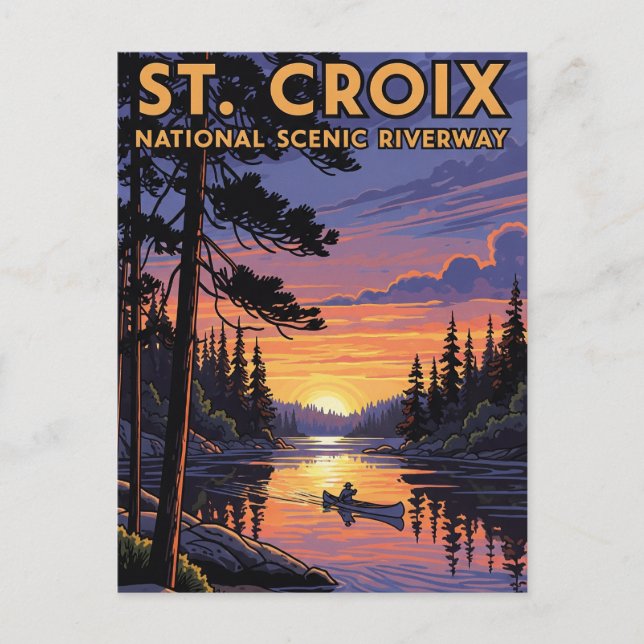 Carte Postale Wisconsin St Croix National Riverway Travel (Devant)