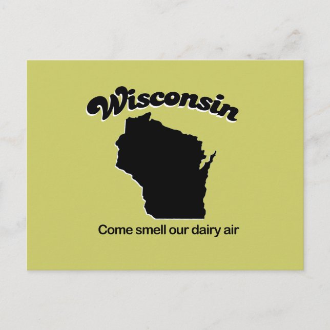 Carte Postale Wisconsin - Venez sentir notre air laitier (Devant)