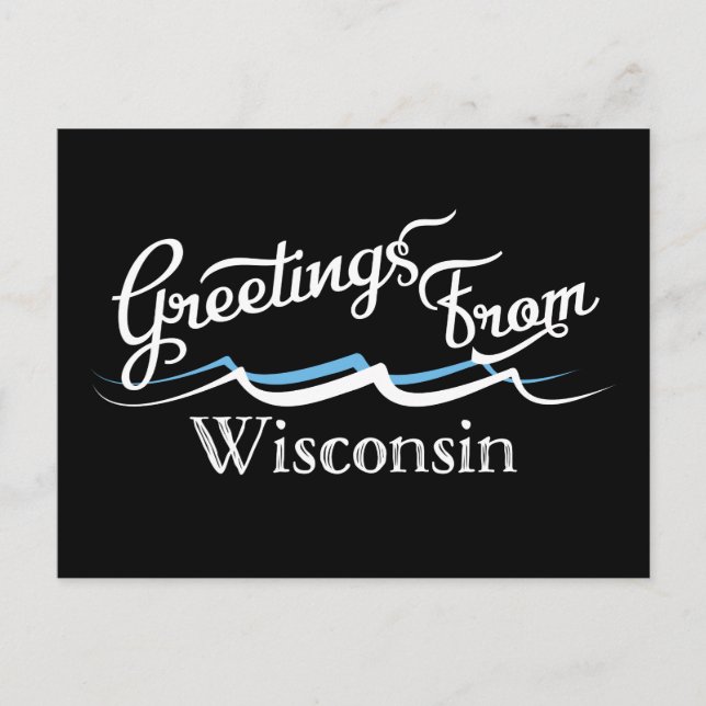Carte Postale Wisconsin Water Waves (Devant)