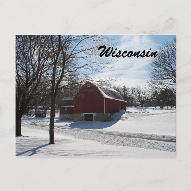 Carte postale Wisconsin Winter Grange (Devant)