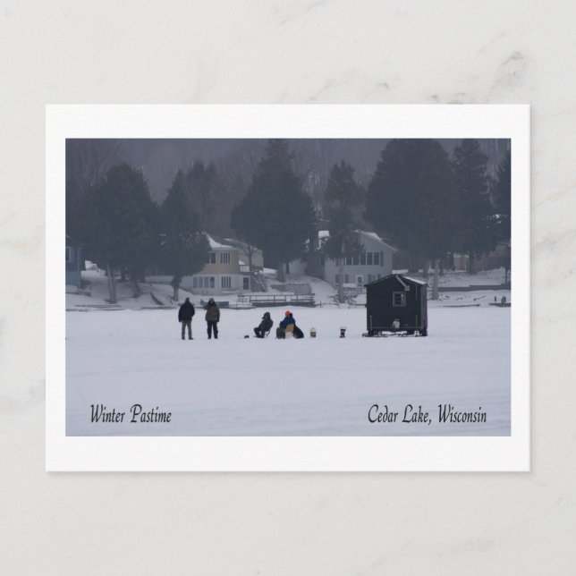 Carte Postale Wisconsin Winter Pastime (Devant)