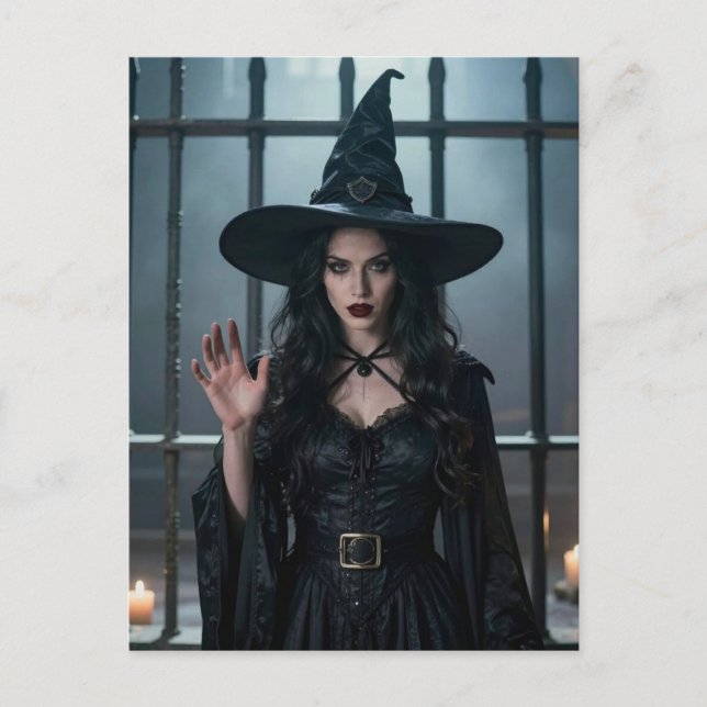 Carte Postale Witch behind bars because she commented crime (Devant)