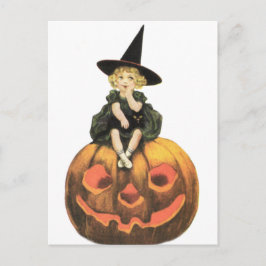 Carte Postale Witchoman Halloween Vintage