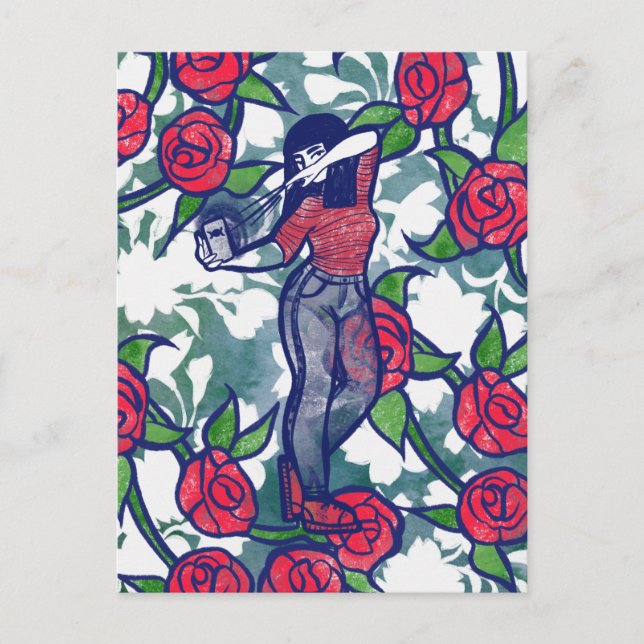 Carte Postale Witchy Rose moderne sorcière Pagan Rose (Devant)