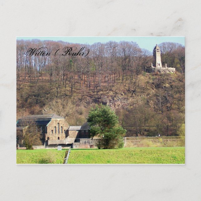 Carte Postale Witten Berger-Denkmal Wasserkraftwerk (Devant)