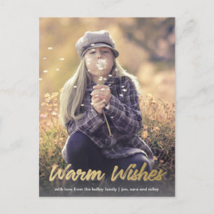 Carte Postale Wives Gold Script Vertical Holiday Photo