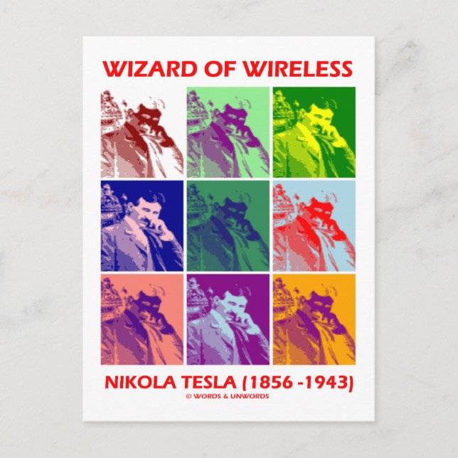 Carte Postale Wizard Of Wireless (Nikola Tesla Neuf Photos) (Devant)