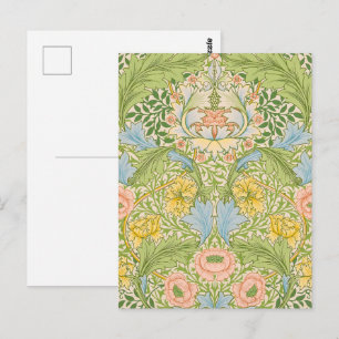 Carte Postale Wm Morris Myrtle Floral Art Nouveau Pastel