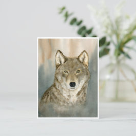 Carte Postale Wolf dans la laine de fond