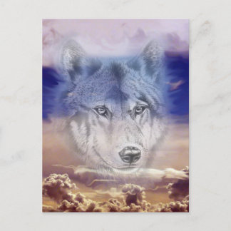 Carte postale Wolf Dark Nuages