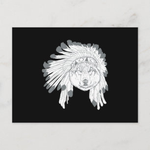Carte Postale Wolf Headdress