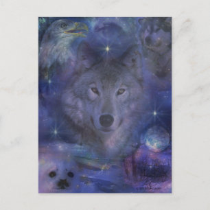 Carte Postale Wolf - Leader du Pack