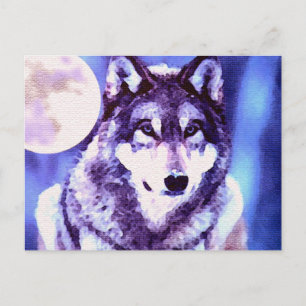 Carte Postale Wolf Look - Loup solitaire
