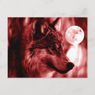 Carte Postale Wolf & Moon
