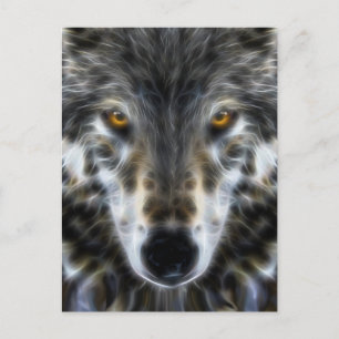Carte Postale Wolf Woodland Portrait inspirant