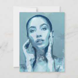 Carte Postale "Woman in Blue"