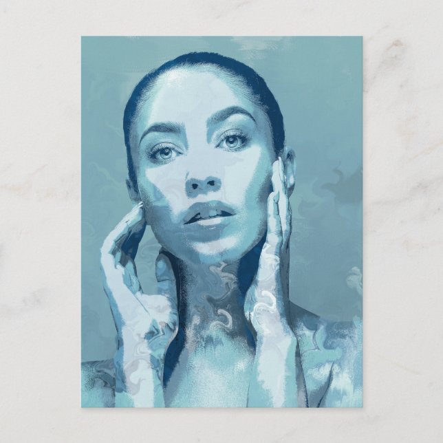 Carte Postale "Woman in Blue" (Devant)