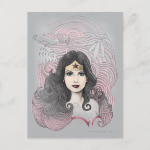 Carte Postale Wonder Femme Aigle et arbres