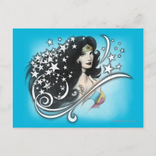 Carte Postale Wonder Woman and Stars