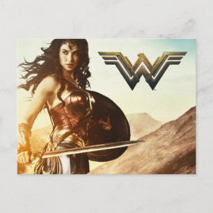 Carte Postale Wonder Woman Au coucher Du Soleil