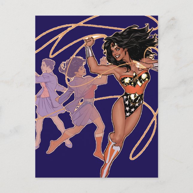 Carte Postale Wonder Woman Diana Prince Transformation (Devant)