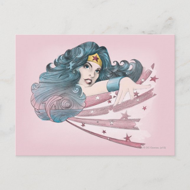Carte Postale Wonder Woman Dolphin and Stripes (Devant)