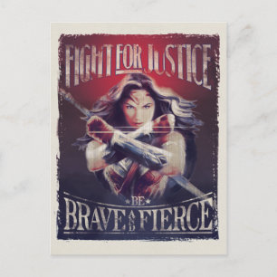 Carte Postale Wonder Woman Lutte Pour La Justice