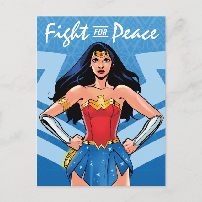Carte Postale Wonder Woman - Lutter Pour La Paix (Devant)