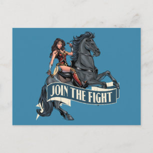 Carte Postale Wonder Woman on Horse Comic Art