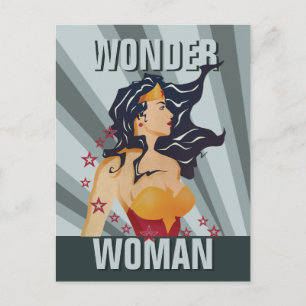 Carte Postale Wonder Woman Profil rétrospectif Sunburst