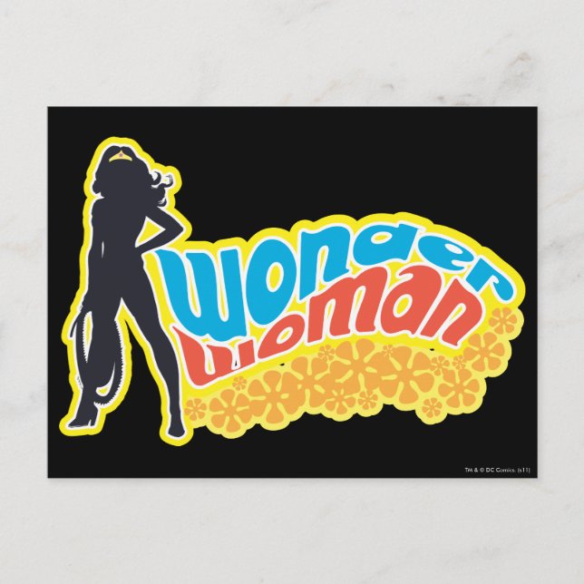Carte Postale Wonder Woman Silhouette (Devant)