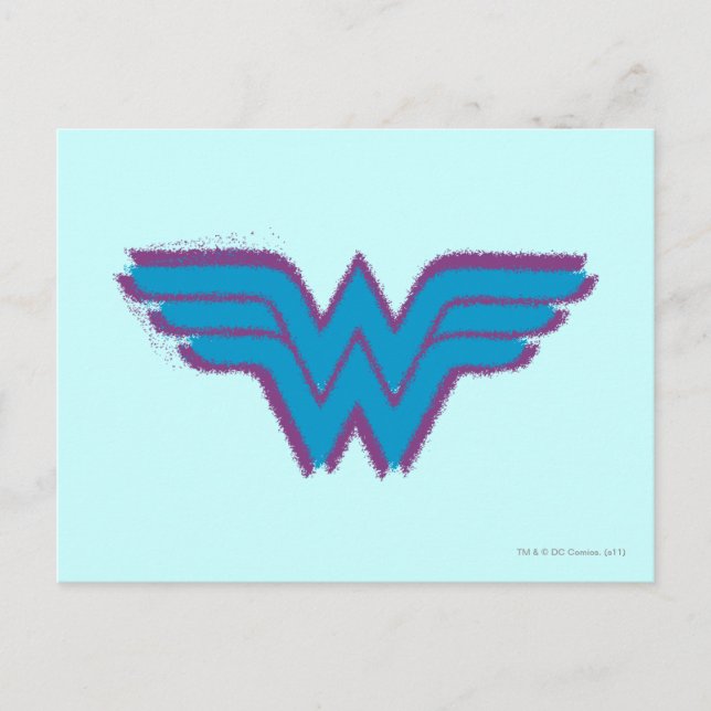 Carte Postale Wonder Woman Spray Paint Logo (Devant)