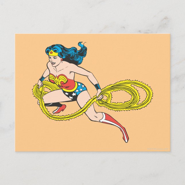 Carte Postale Wonder Woman Swning Lasso Left (Devant)