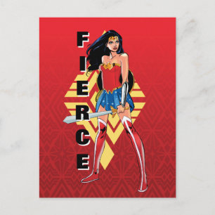 Carte Postale Wonder Woman with Sword - Fierce