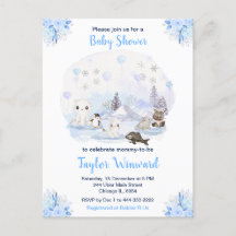 Wonderland Winter Baby shower des animaux de l'Arc