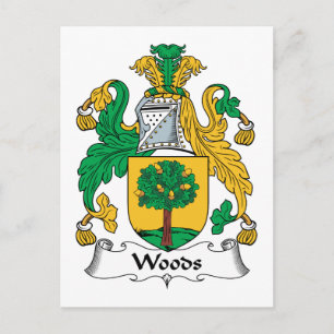 Carte Postale Woods Family Crest