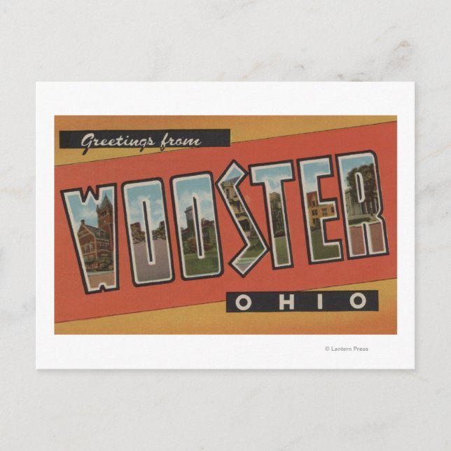 Carte Postale Wooster, OhioGrandes lettres ScènesWooster, OH (Devant)