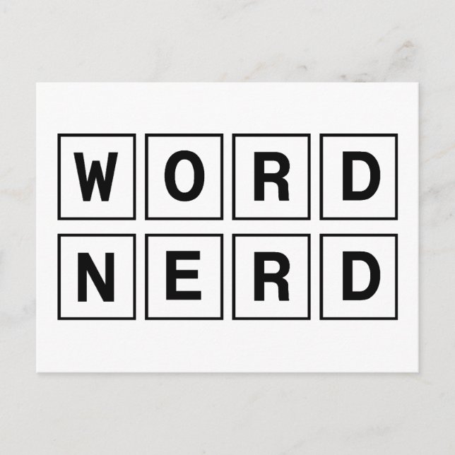 Carte Postale Word Nerd (Devant)