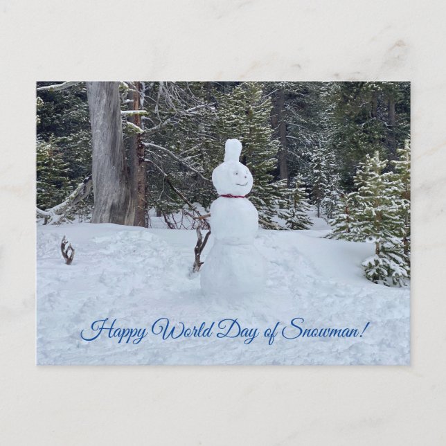 Carte Postale World2Celebrate : Bonne Journée mondiale de Snowma (Devant)