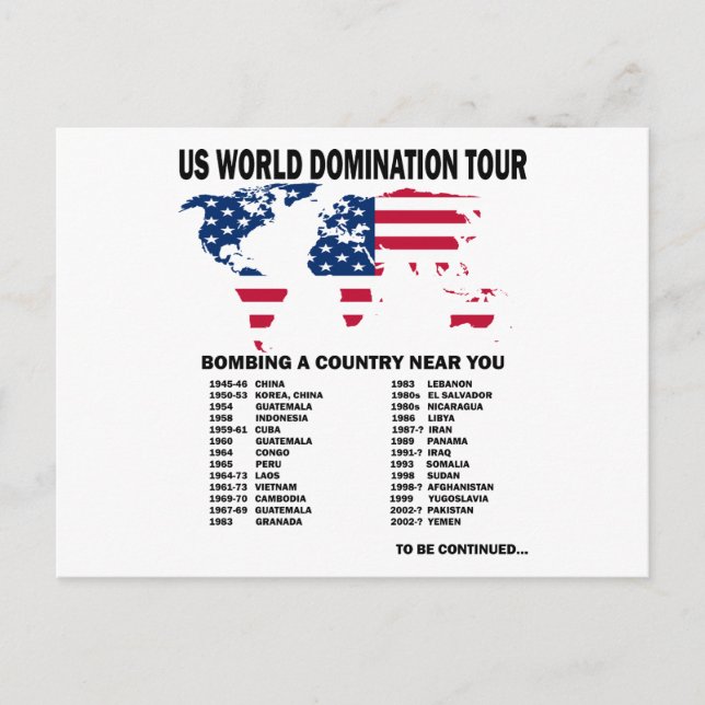 Carte Postale World Domination Tour (Devant)