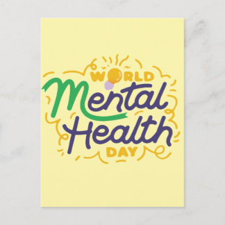 Carte Postale World Mental Health Day Inspirational Typography