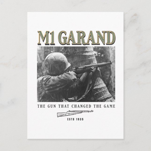 Carte Postale World War 2 Weapon M1 Garand Rifle (Devant)