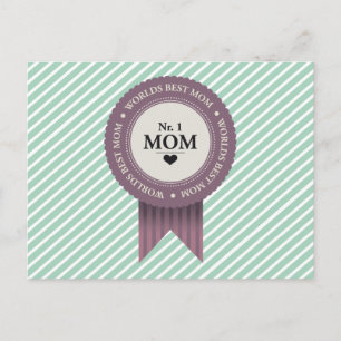 CARTE POSTALE WORLDS MEILLEUR MOM BADPLE