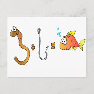 Carte Postale Worm + Hook = Poisson