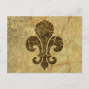 Carte Postale Worn Fleur De Lis