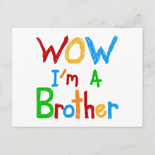 Carte Postale WOW Je suis un Frère T-shirts et GIfts